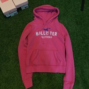 Hollister Women's Vibrant Pink Hoodie